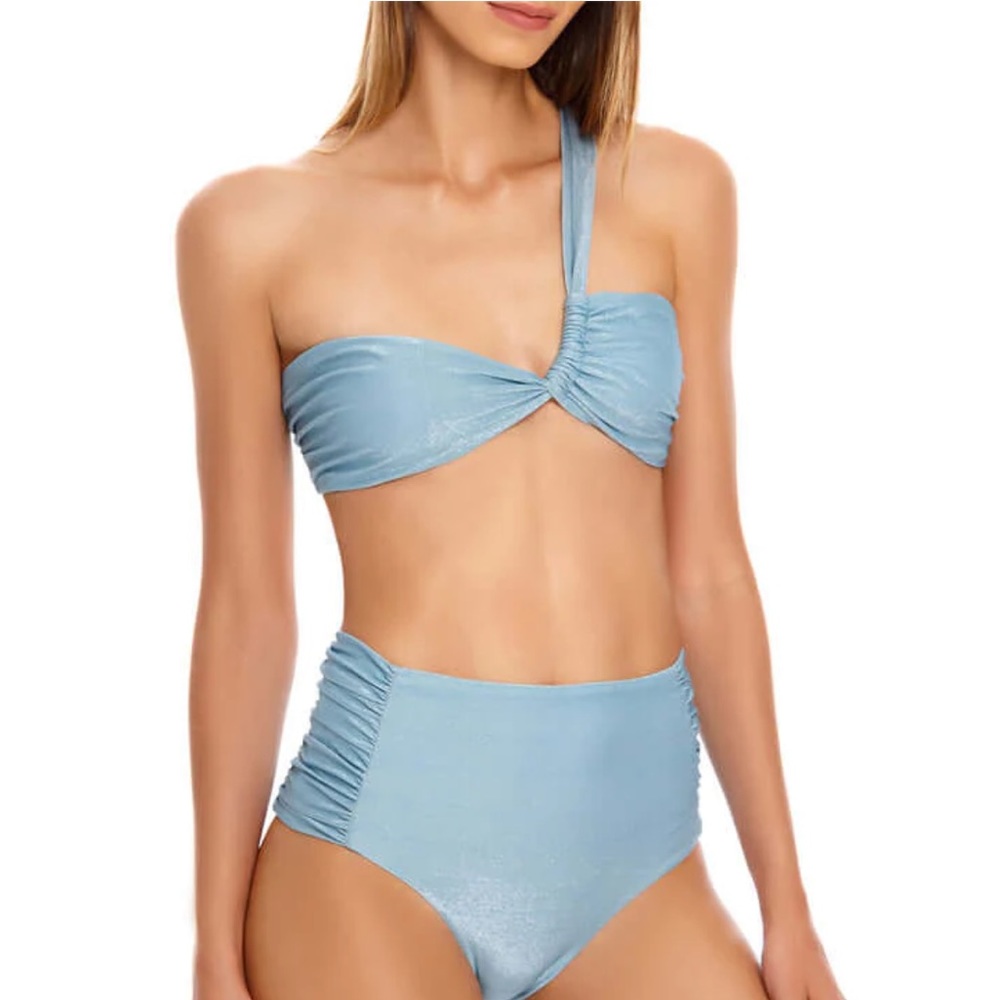 Makastia Swim Palermo Top & Bottom Blue Shimmer Size Small
